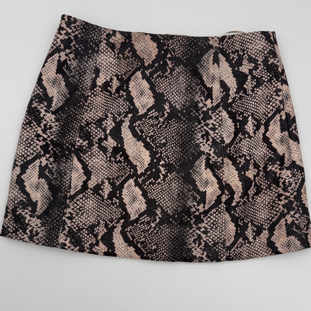 Urban outfitters Snakeskin Print Button-Front Skirt - Picture 3 of 3